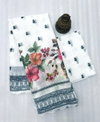 MG 459 Plain Linen Digital Printed Sarees Wholesale Shop In Surat